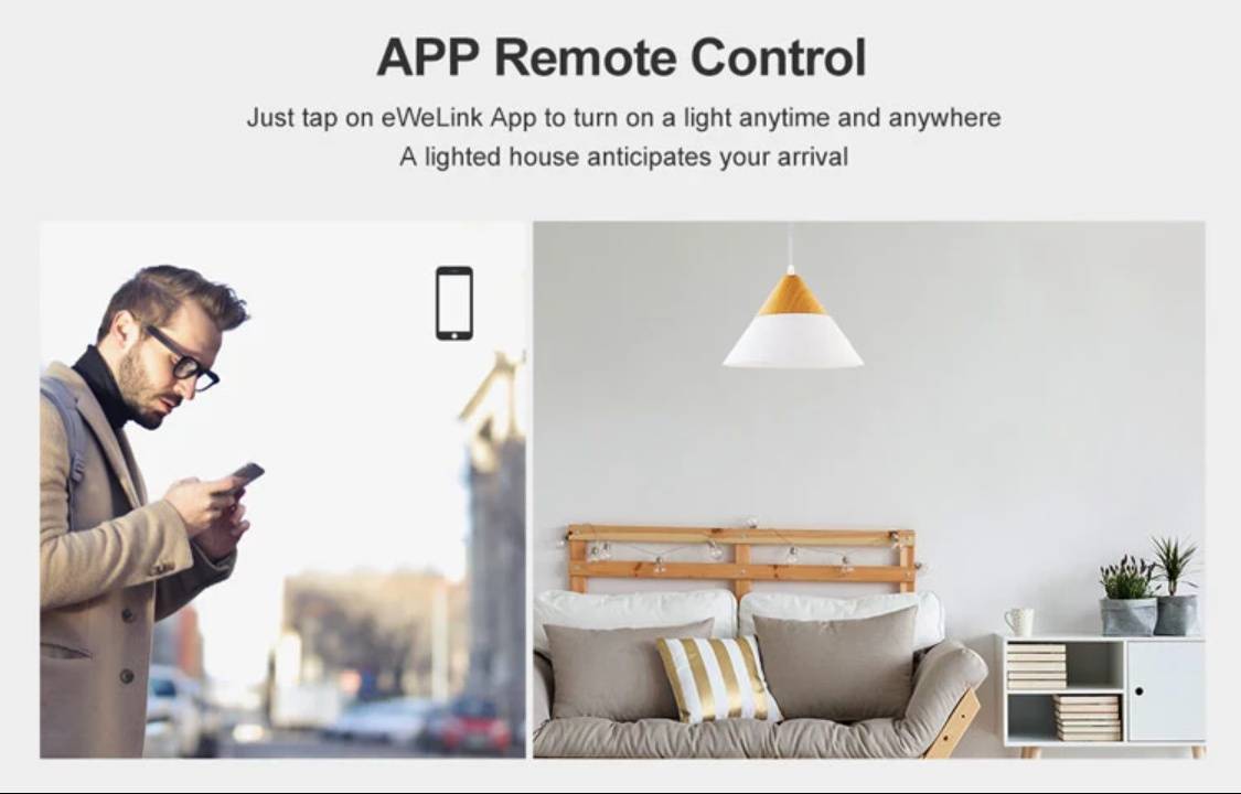 Έξυπνος Διακόπτης Τοίχου WiFi για Φώτα SONOFF T0EU 1C TX - Google Home, Alexa – Λευκό